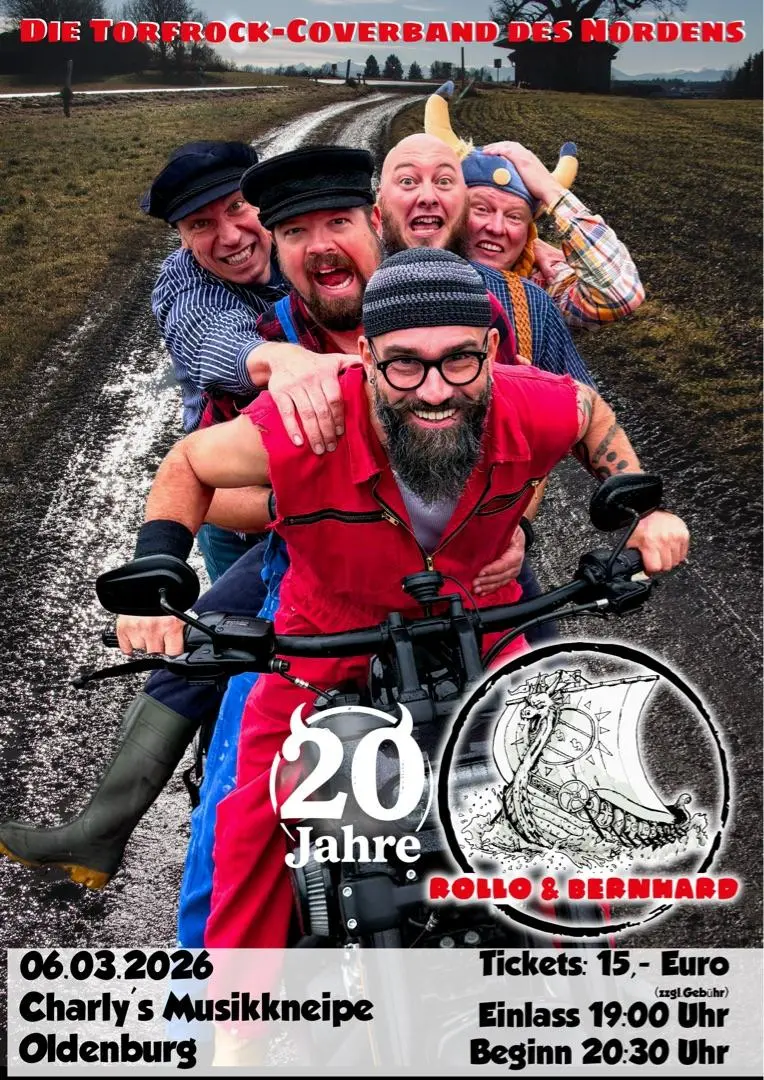 Plakat für das Konzert in Charlys Musikkneipe